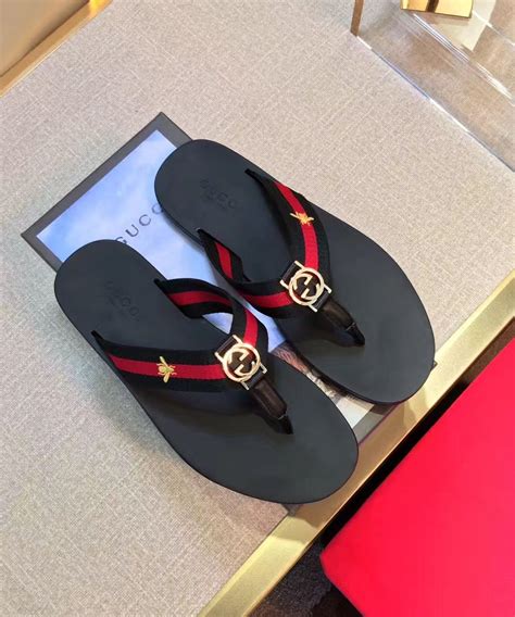 gucci chappal mens|Gucci men's slippers.